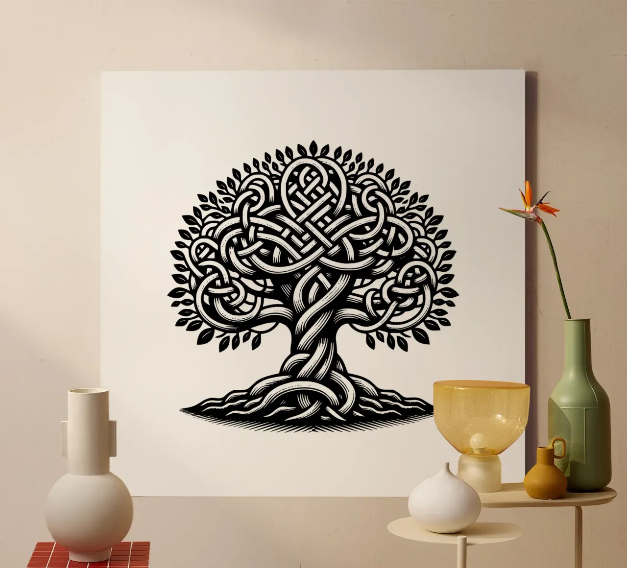 Black & White Tree of Life canvas by Spiritual Touch