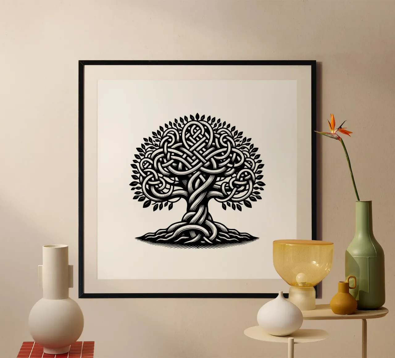 Albero della vita in bianco e nero poster da Spiritual Touch