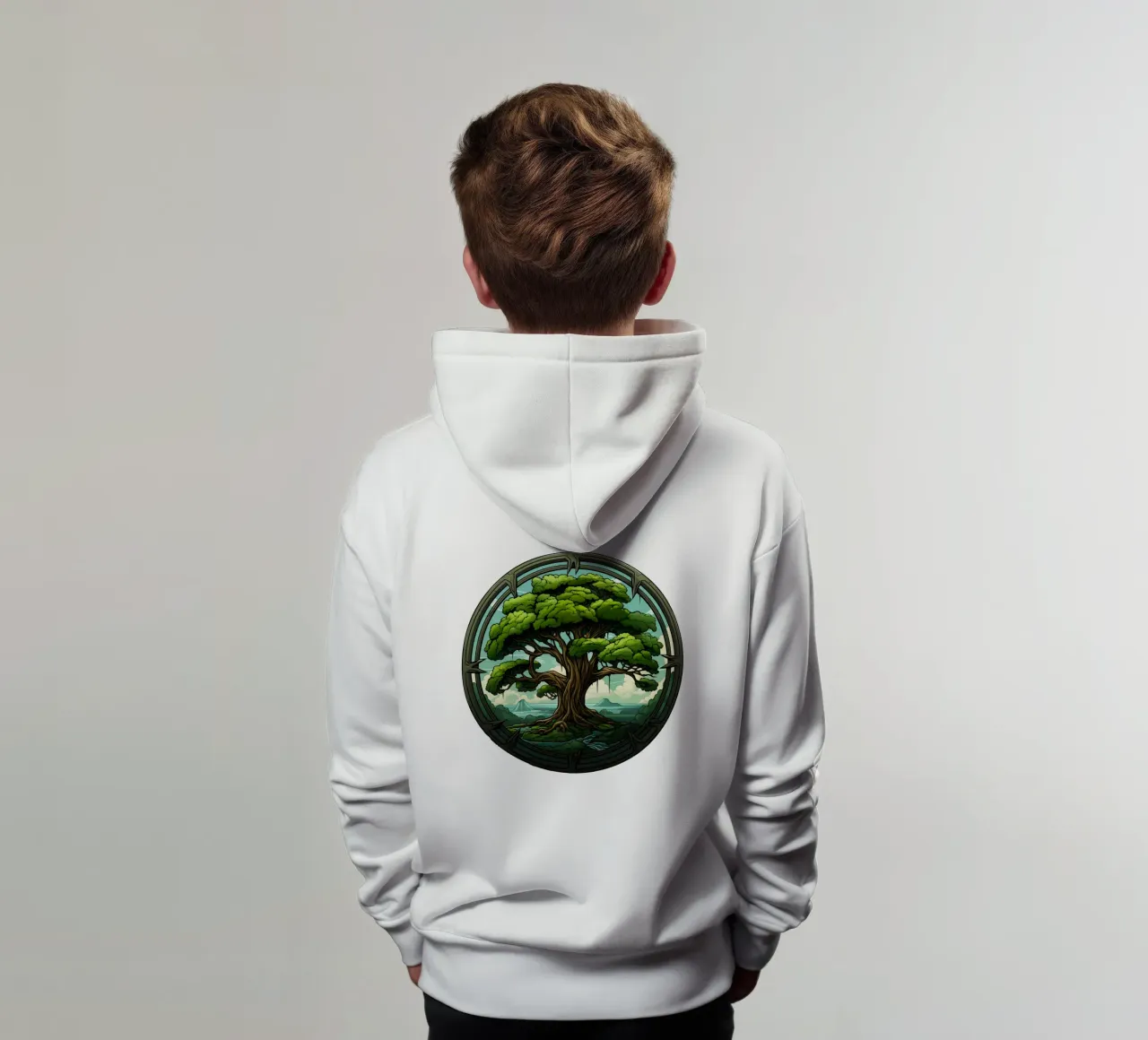 Albero della vita colorato felpa bambino con cappuccio da Spiritual Touch