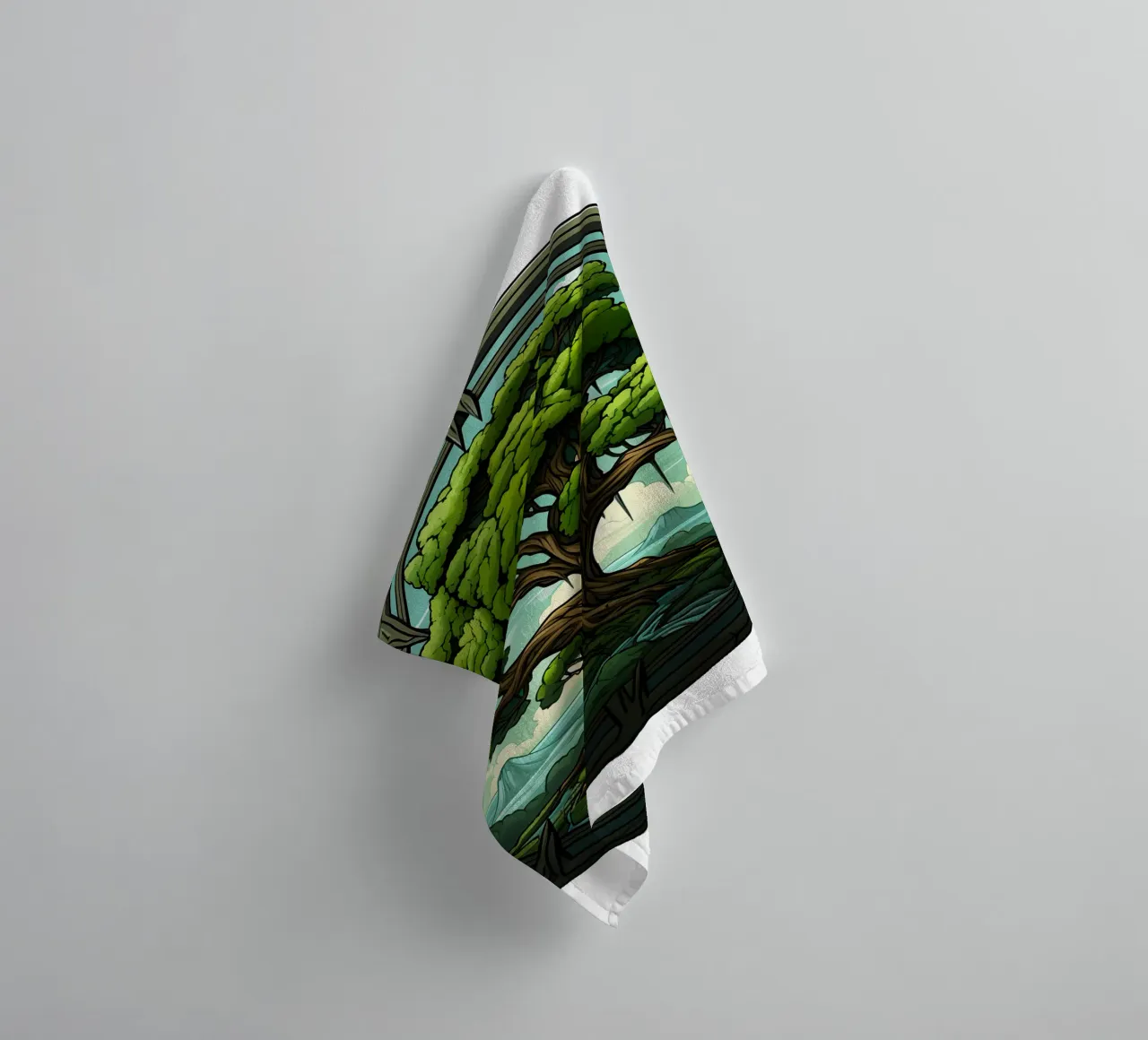 Albero della vita colorato asciugamano da bagno da Spiritual Touch