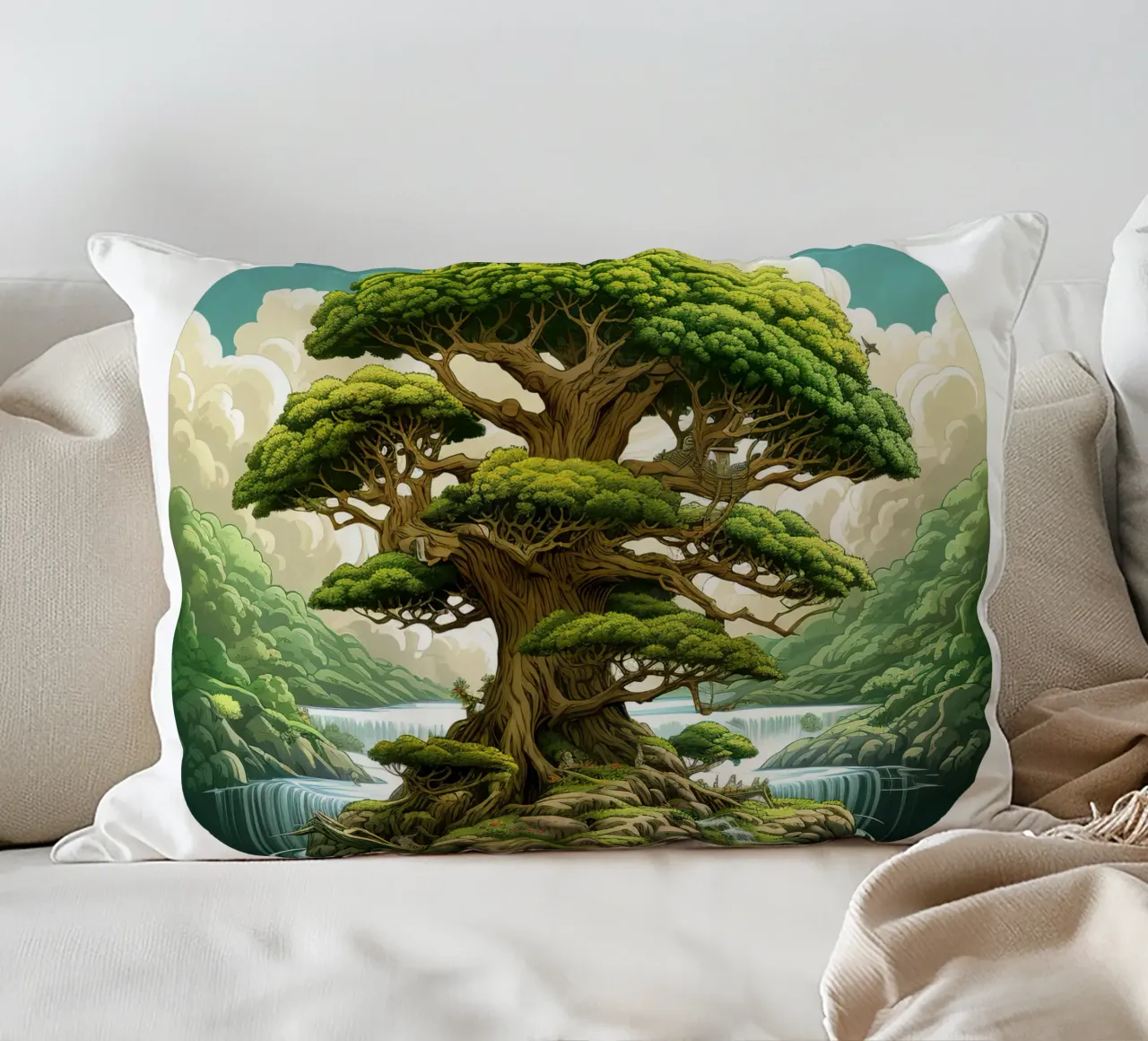 Albero della vita colorato cuscino da Spiritual Touch