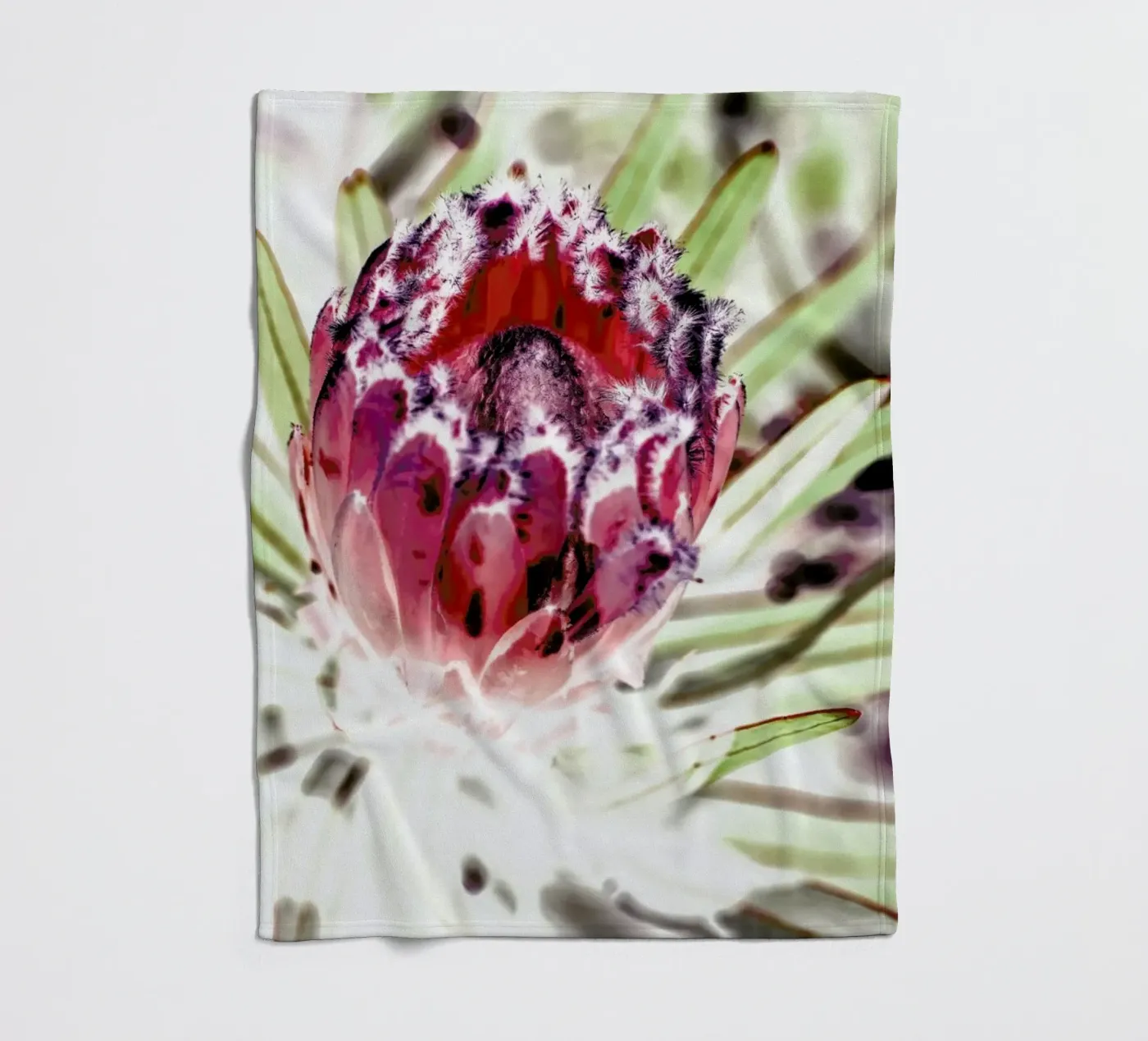 Wild Protea fleecedeken van Shot By Clint