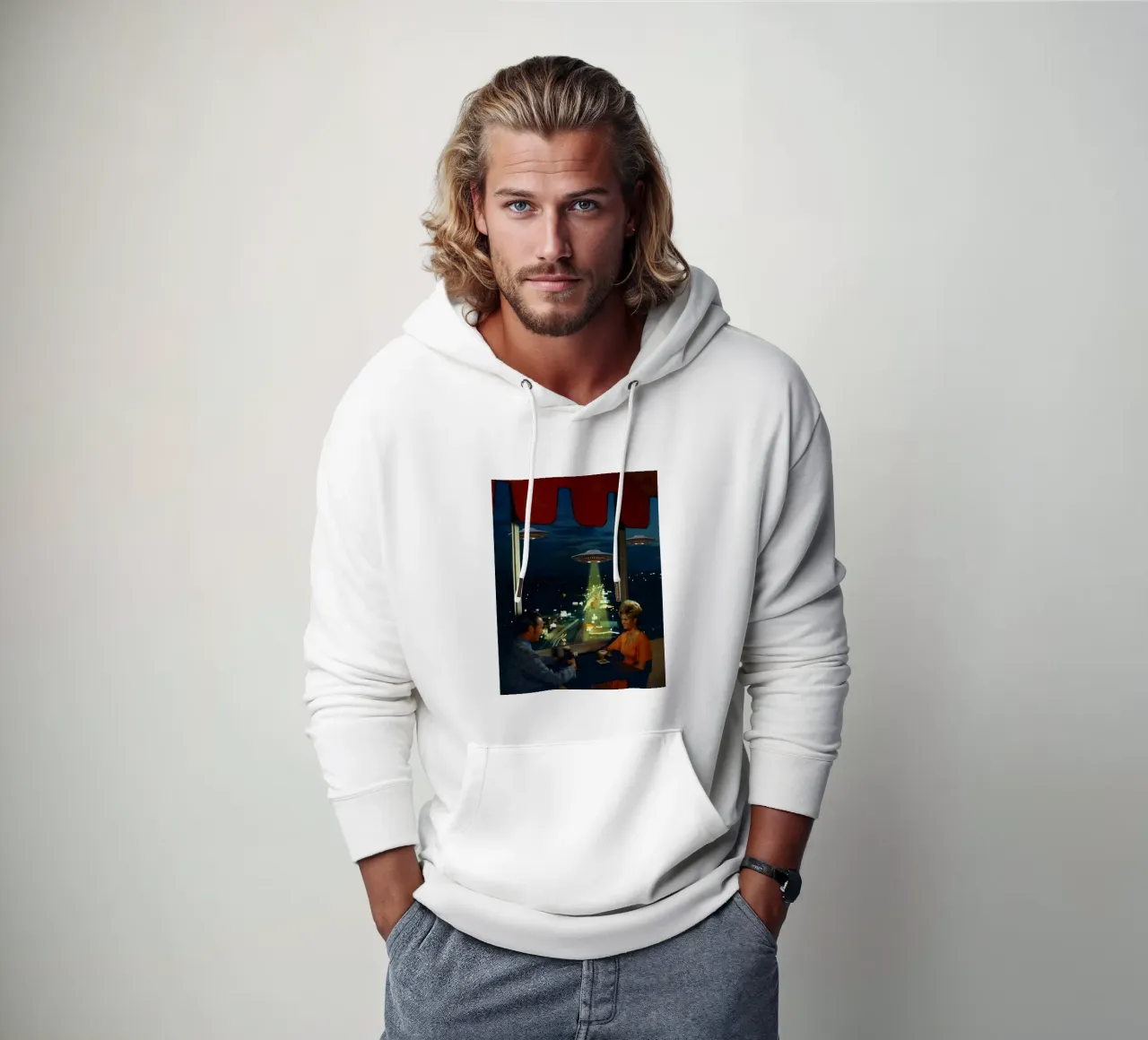 Meow! Cat abduction felpa con cappuccio da MsGonzalez