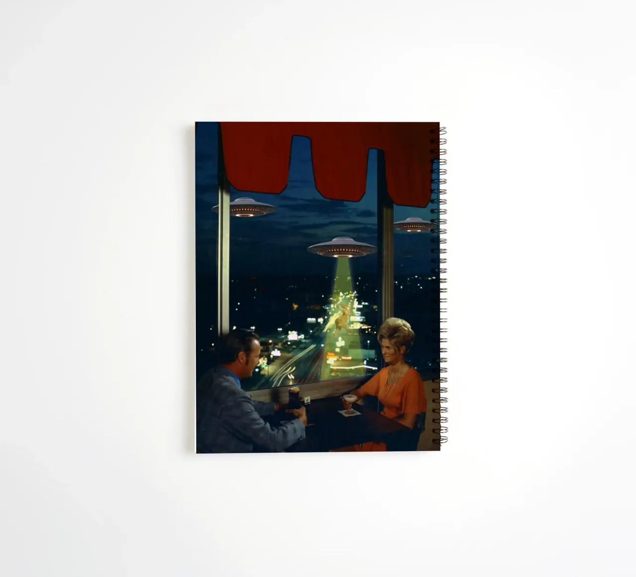 Meow! Cat abduction spiral notebook by MsGonzalez