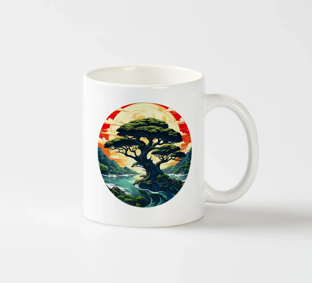 Albero della vita colorato tazza in ceramica da Spiritual Touch