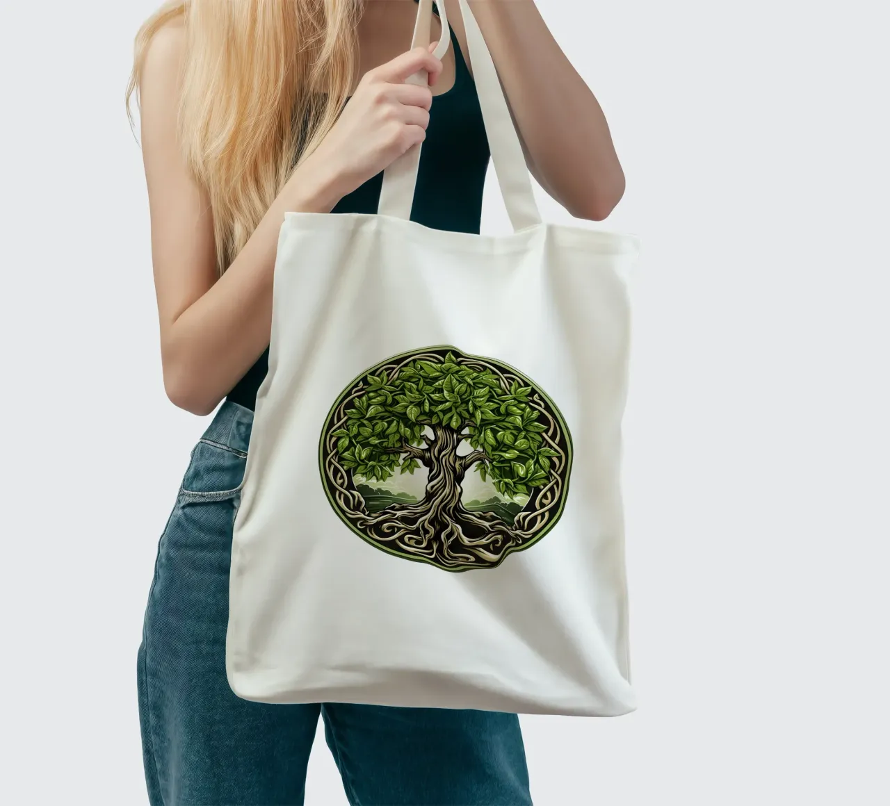 Albero della vita colorato borsa in juta da Spiritual Touch
