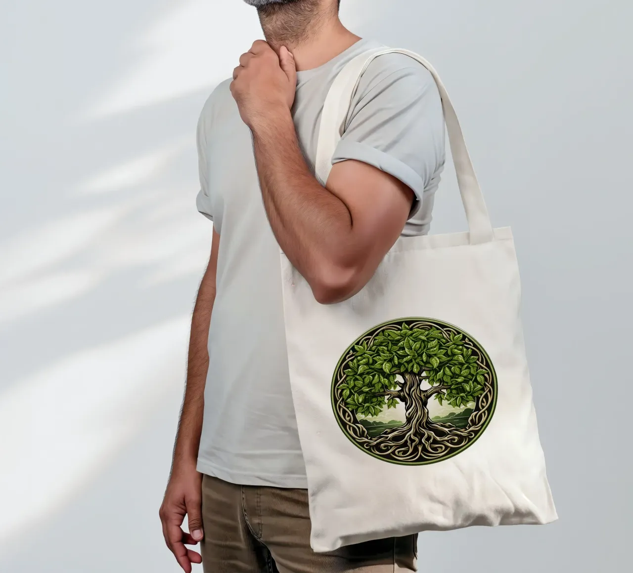 Albero della vita colorato borsa in juta da Spiritual Touch