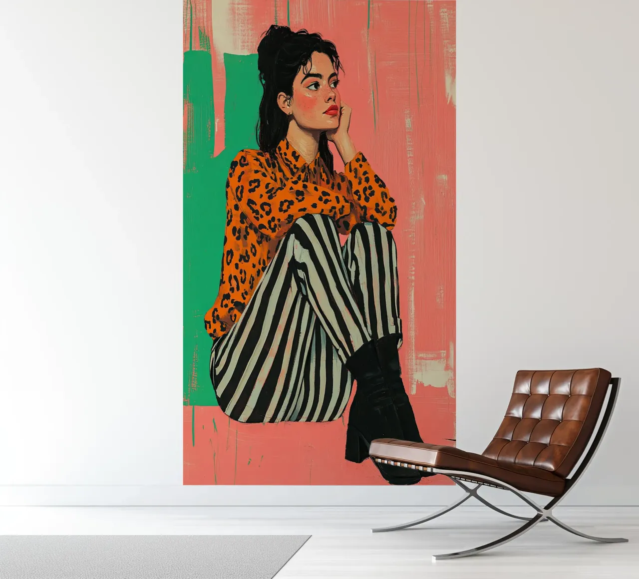 Edgy Elegance in Gouache photo wallpaper by Nikis Art Studio