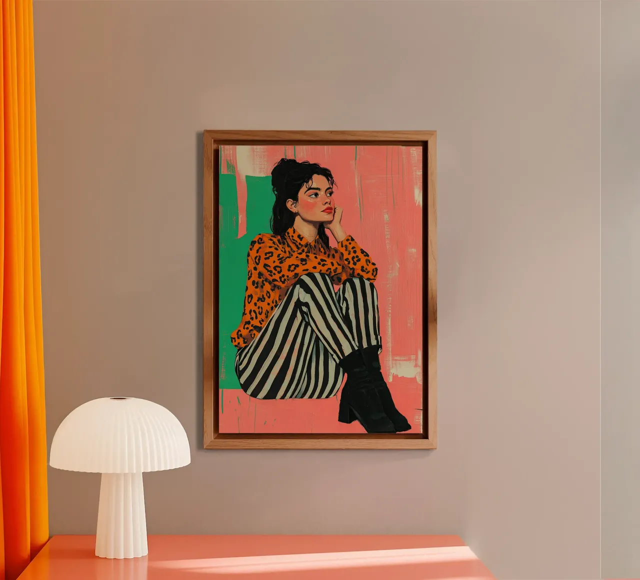 Edgy Elegance in Gouache alu-dibond by Nikis Art Studio
