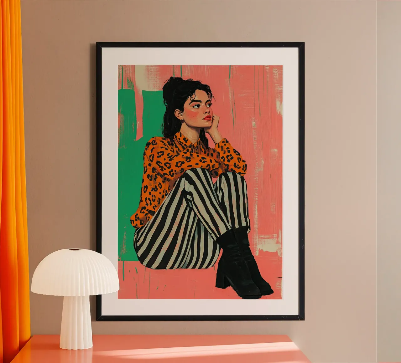 Edgy elegantie in plakkaatverf hahnemühle van Nikis Art Studio