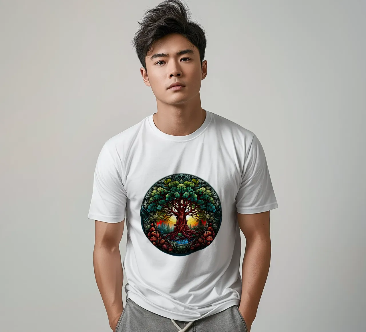 Albero della vita colorato t-shirt da Spiritual Touch