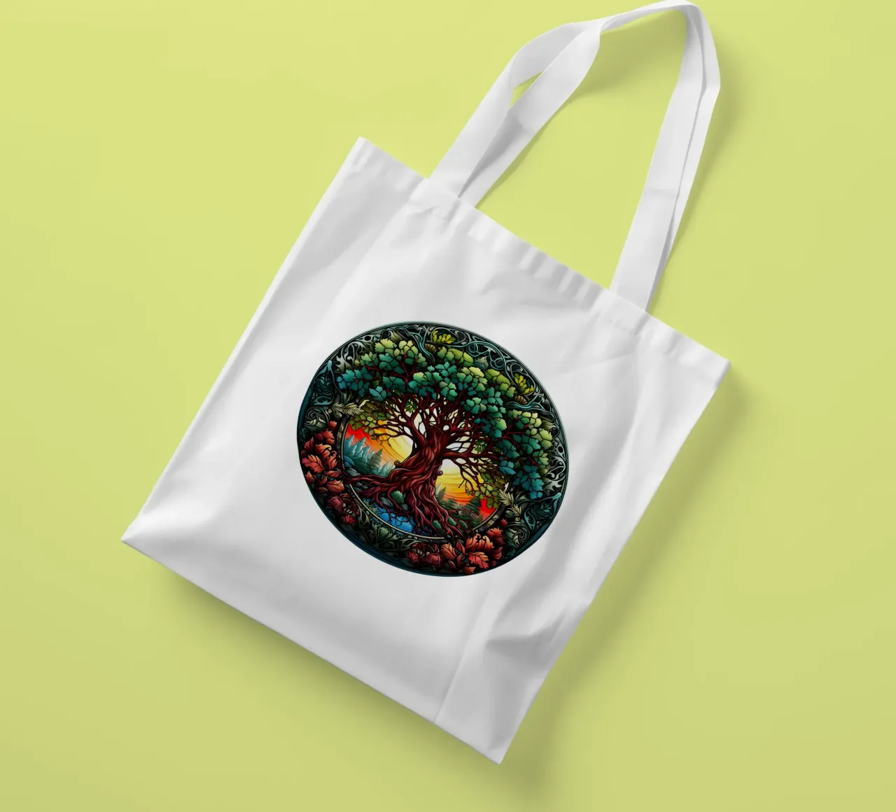 Albero della vita colorato borsa in juta da Spiritual Touch