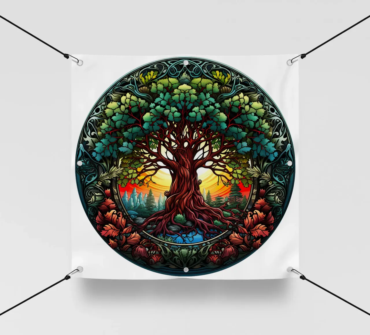 Albero della vita colorato telo in pvc da Spiritual Touch