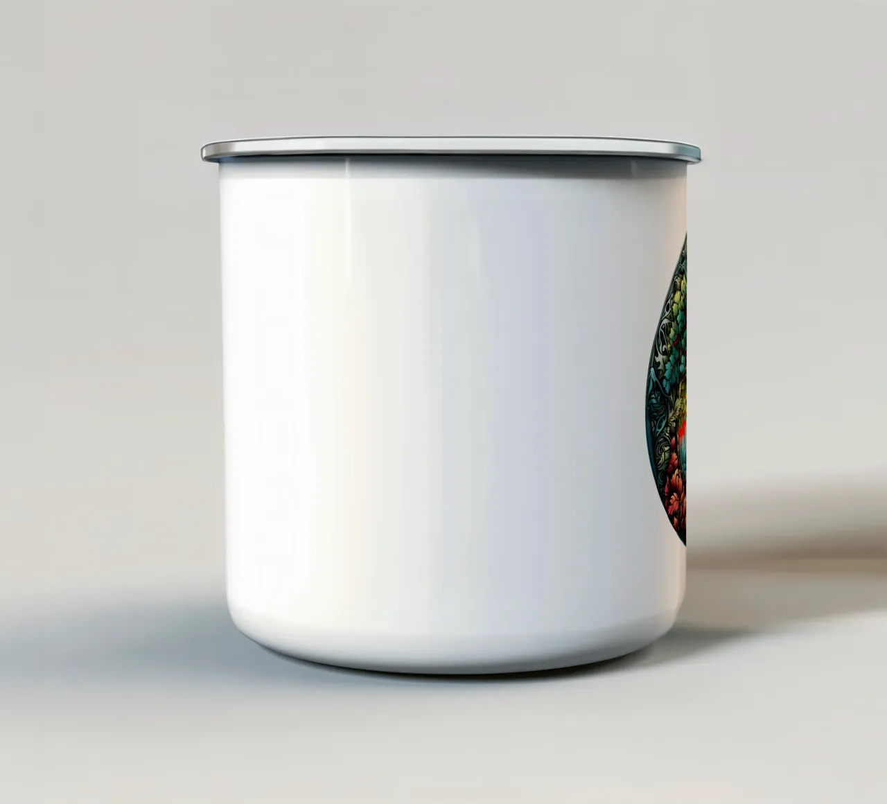 Albero della vita colorato tazza in smalto da Spiritual Touch