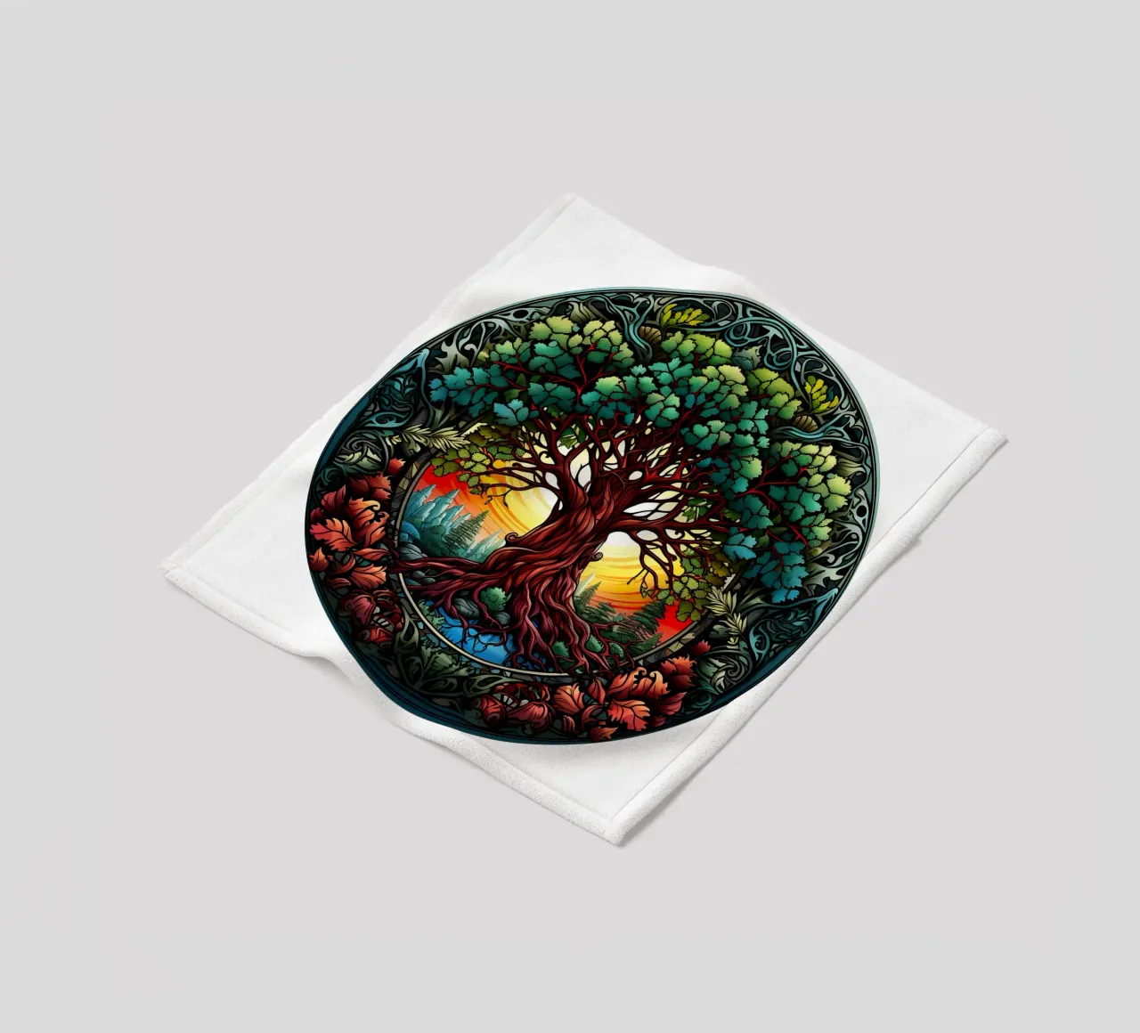 Albero della vita colorato coperta in pile da Spiritual Touch