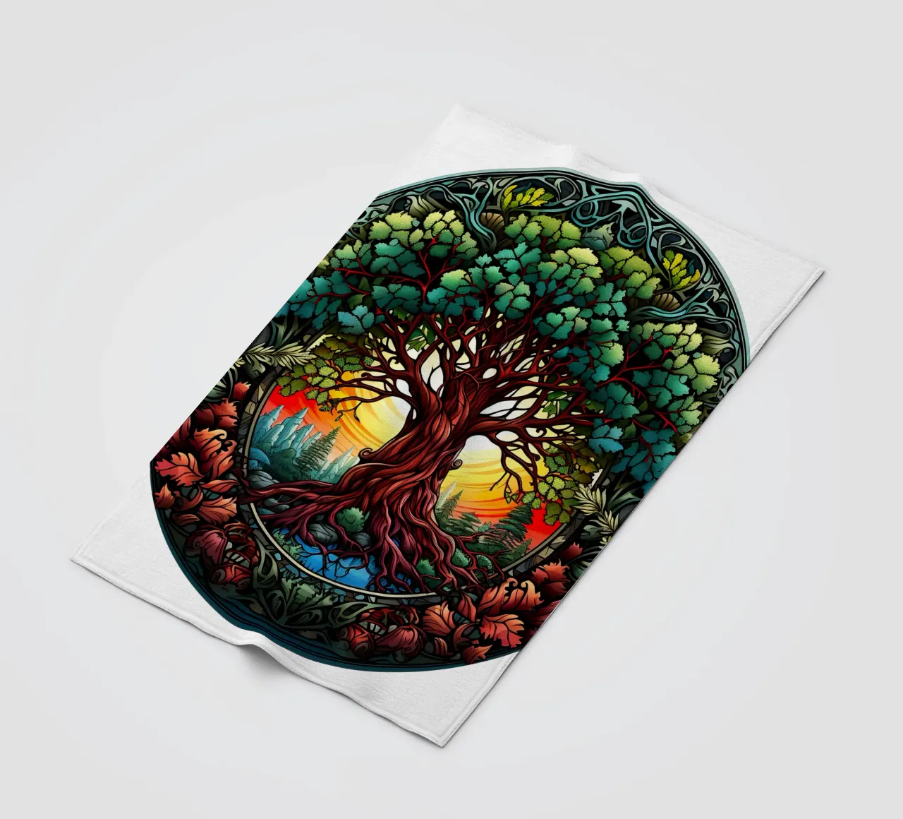 Albero della vita colorato coperta in pile da Spiritual Touch