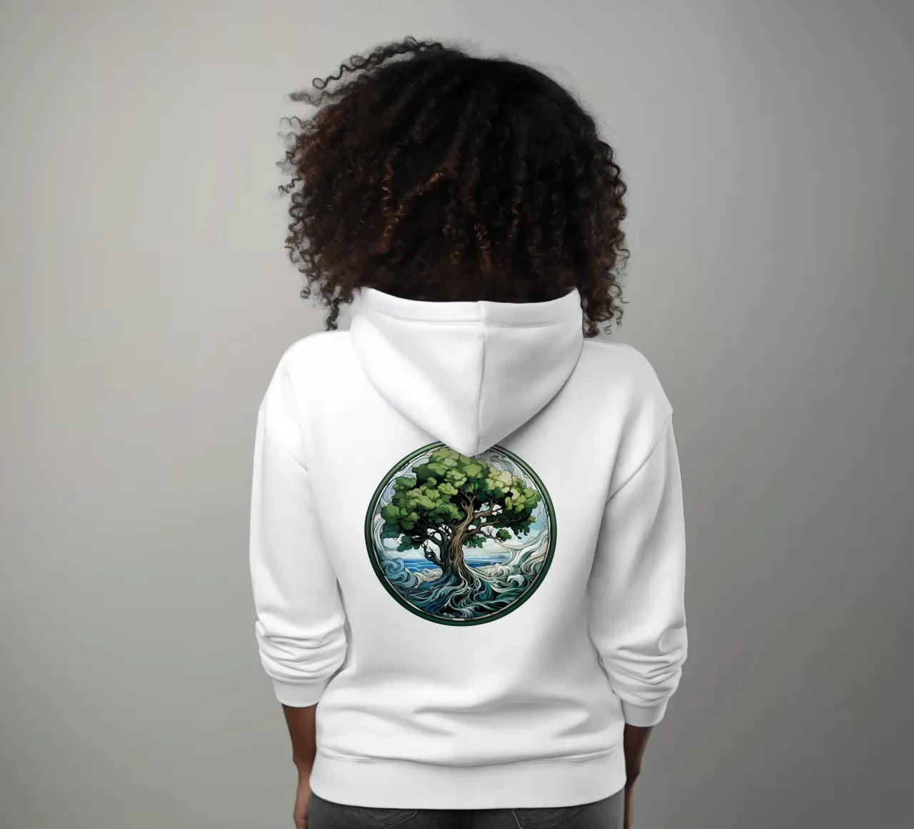 Albero della vita colorato felpa con cappuccio da Spiritual Touch