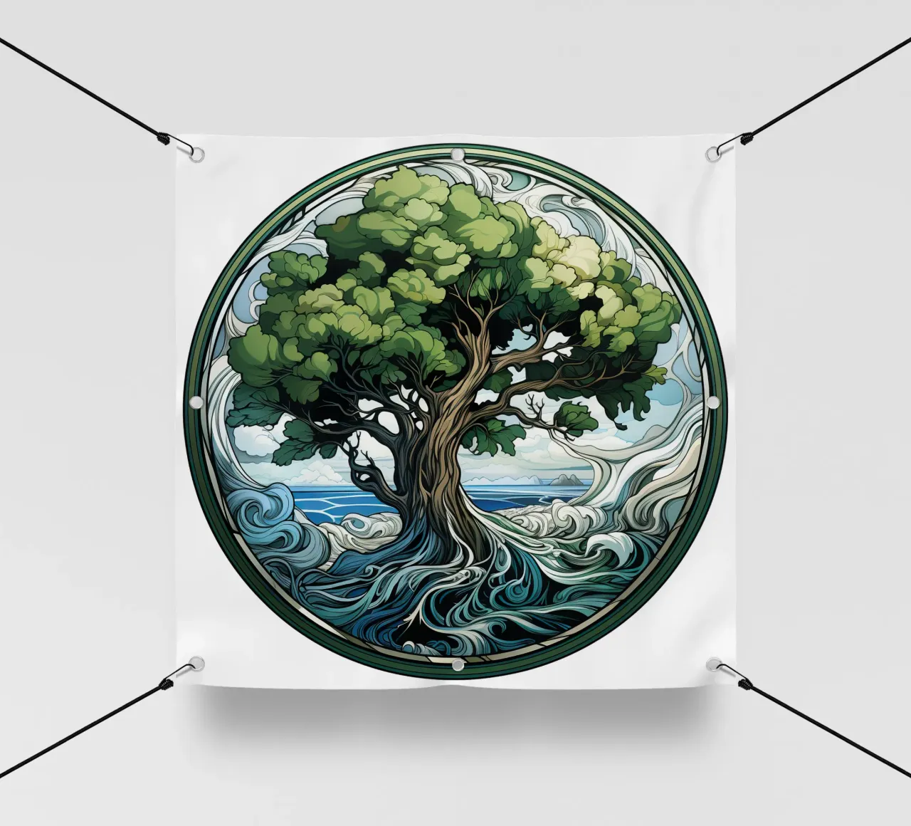 Albero della vita colorato telo in pvc da Spiritual Touch