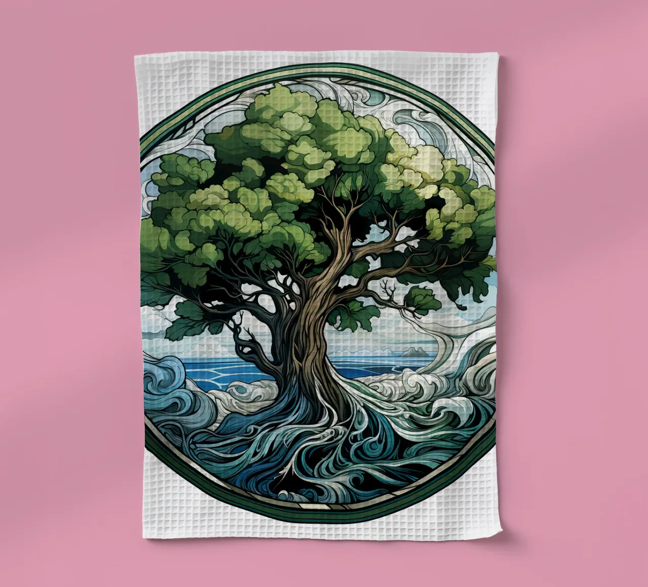 Albero della vita colorato canovaccio da cucina da Spiritual Touch