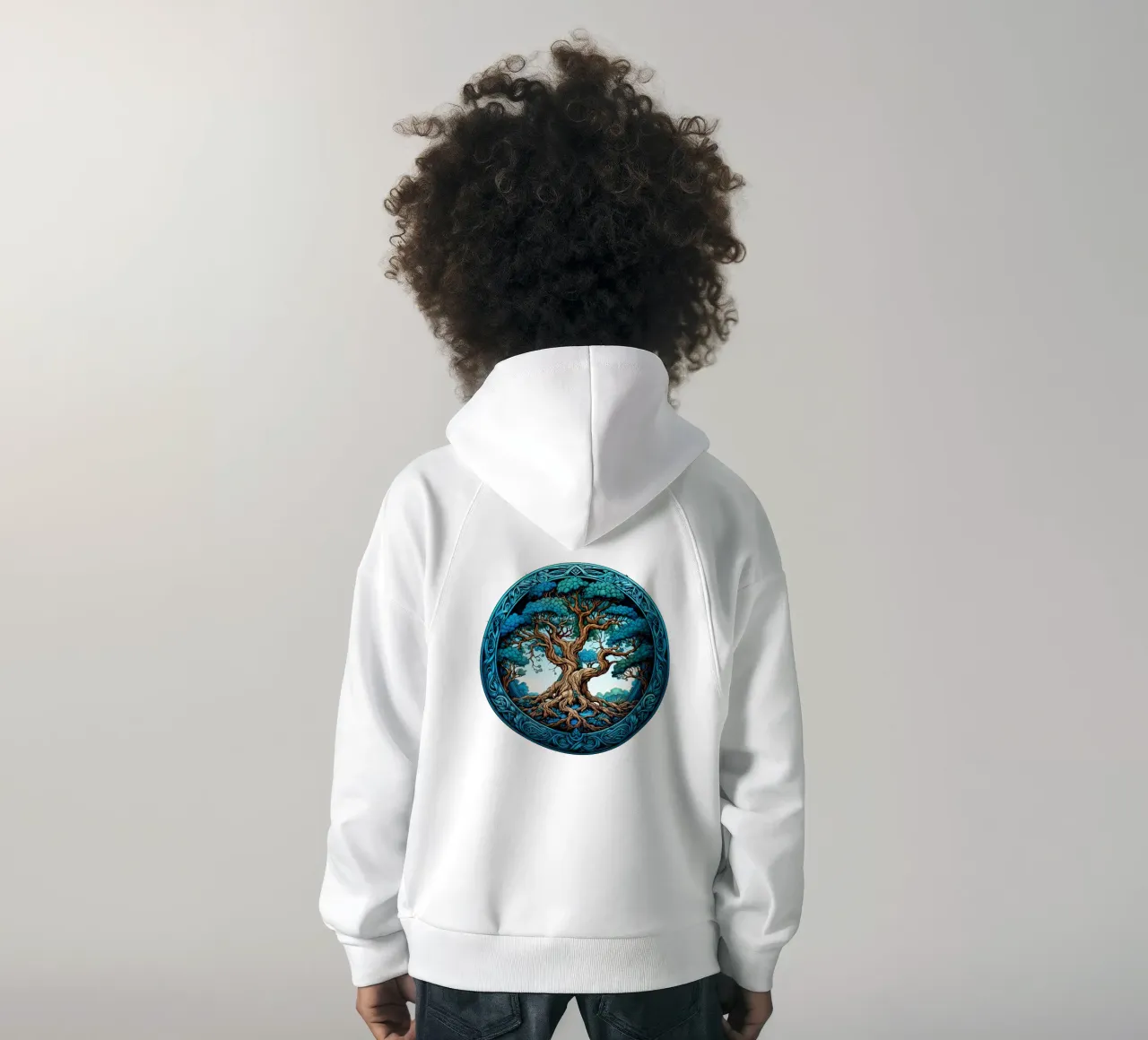Albero della vita colorato felpa bambino con cappuccio da Spiritual Touch