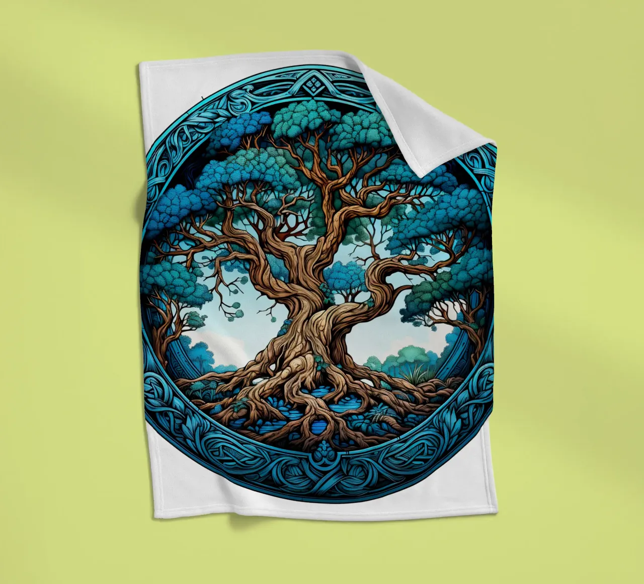 Albero della vita colorato coperta in pile da Spiritual Touch