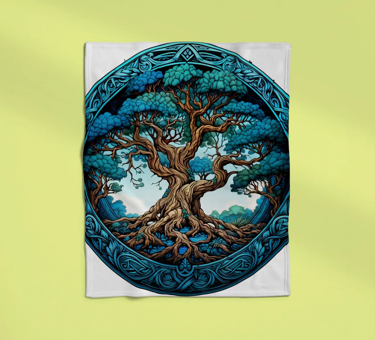 Albero della vita colorato coperta in pile da Spiritual Touch
