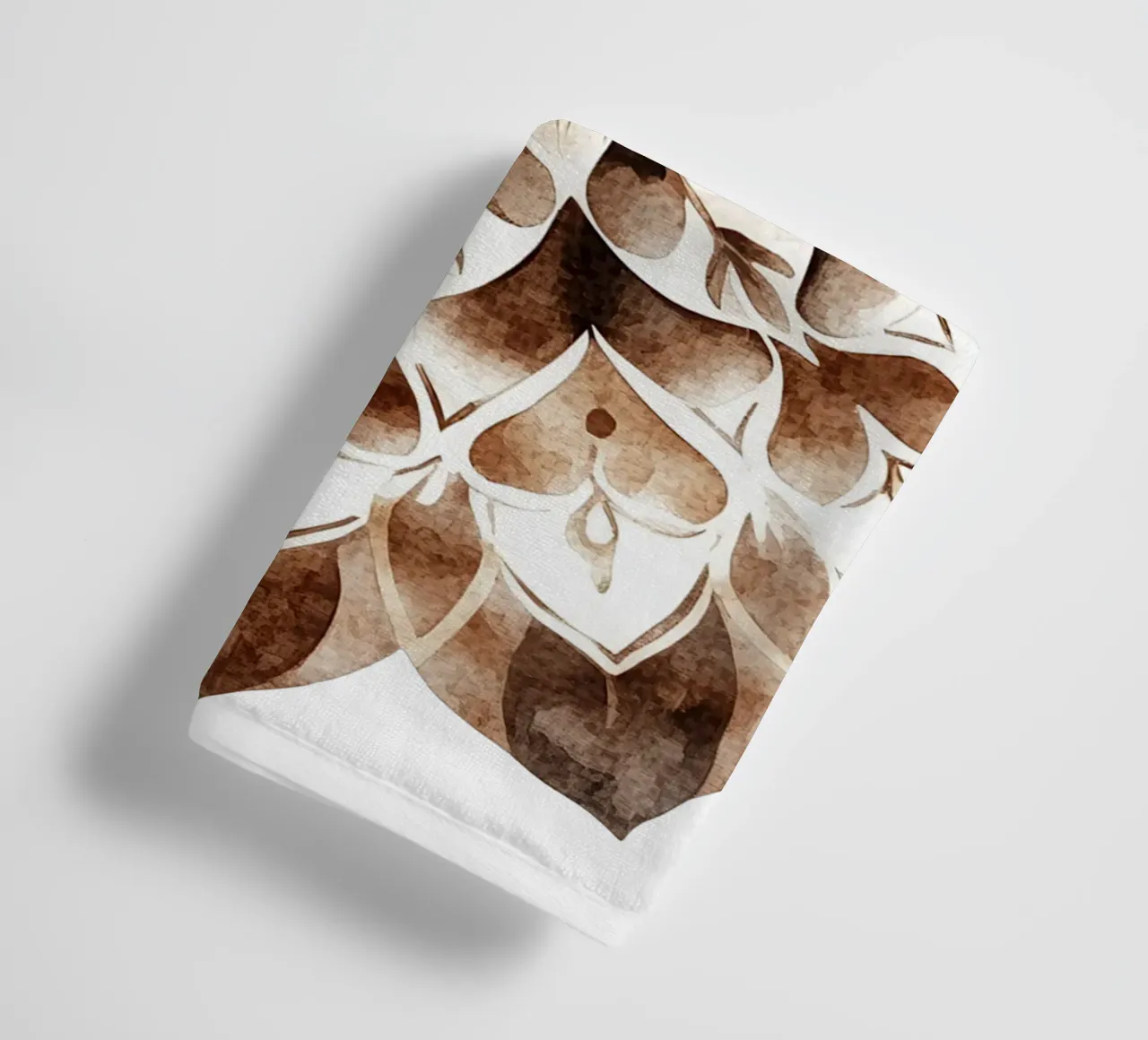 Mandala di moka ad acquerello asciugamano da bagno da Spiritual Touch