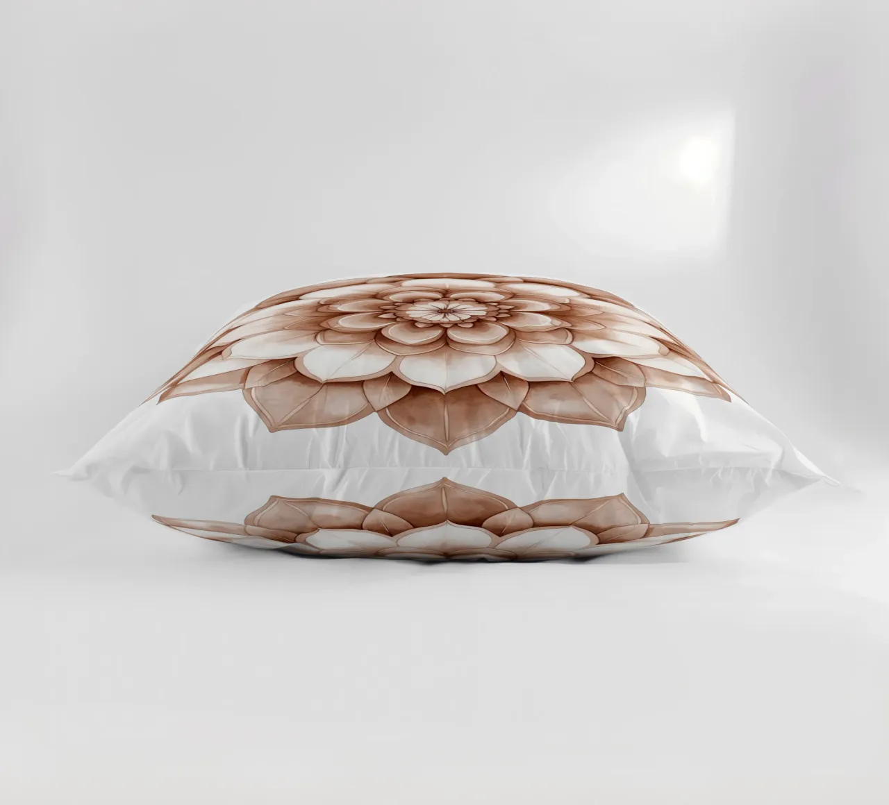 Mandala di moka ad acquerello cuscino da Spiritual Touch
