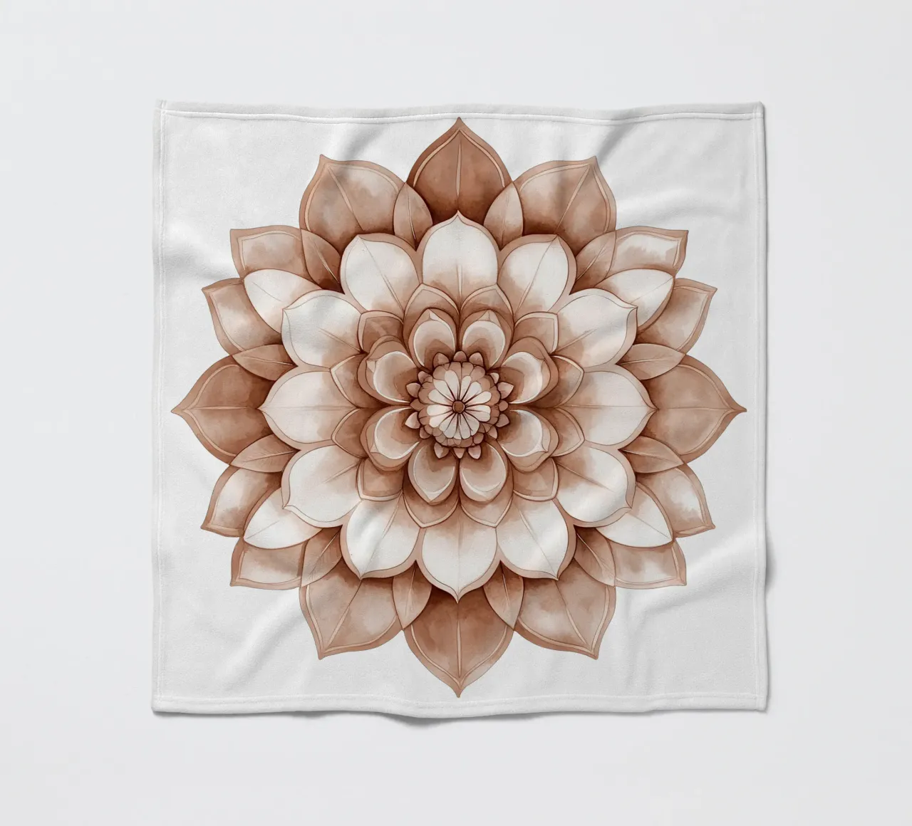 Mandala di moka ad acquerello coperta in pile da Spiritual Touch