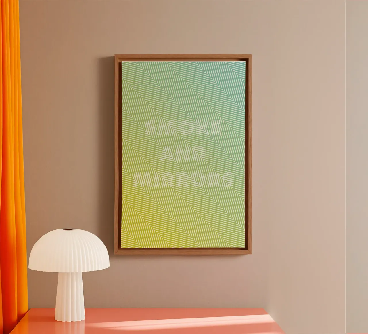 Smoke and Mirrors canvas met Baklijst van Chris Wharton
