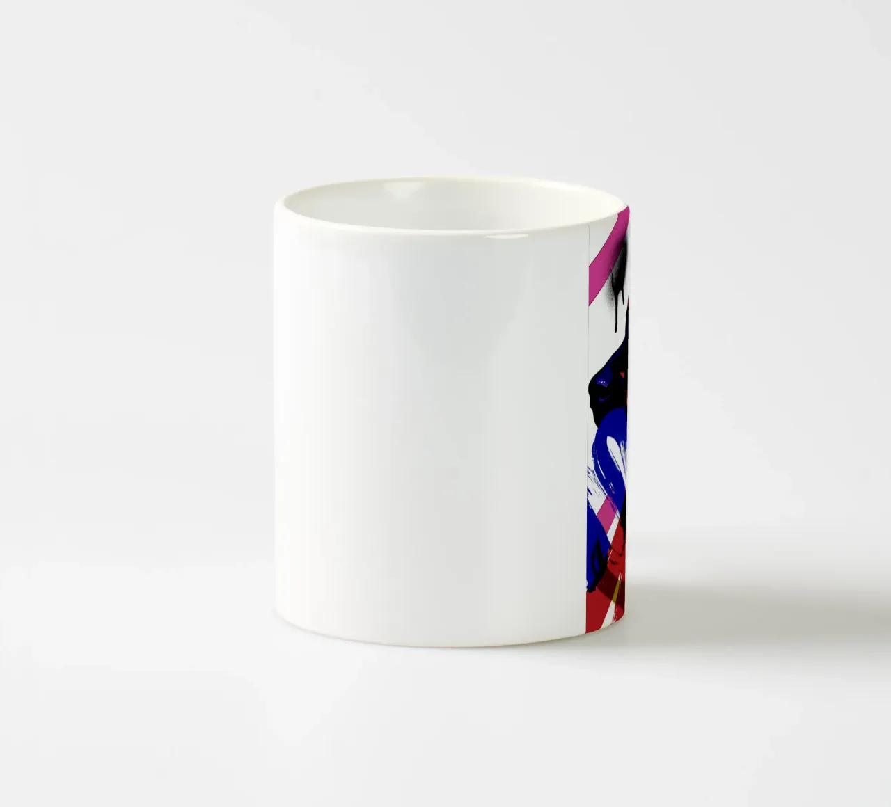 vivid depiction of a Doberman tazza in ceramica da ramosashop