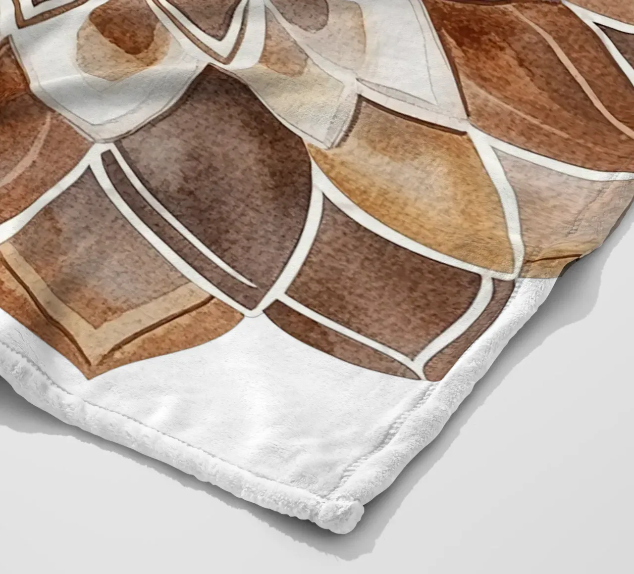 Mandala di moka ad acquerello coperta in pile da Spiritual Touch