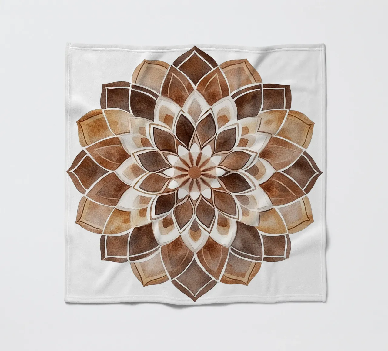 Mandala di moka ad acquerello coperta in pile da Spiritual Touch