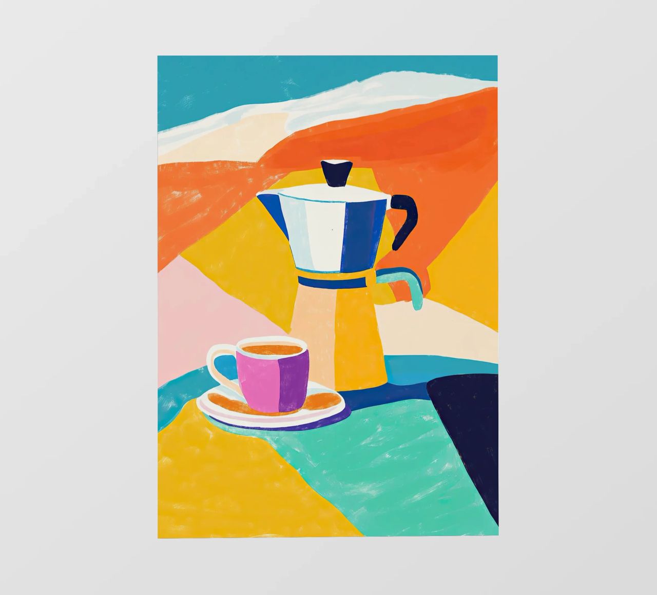 Caffè colorato telo in pvc da Nikis Art Studio