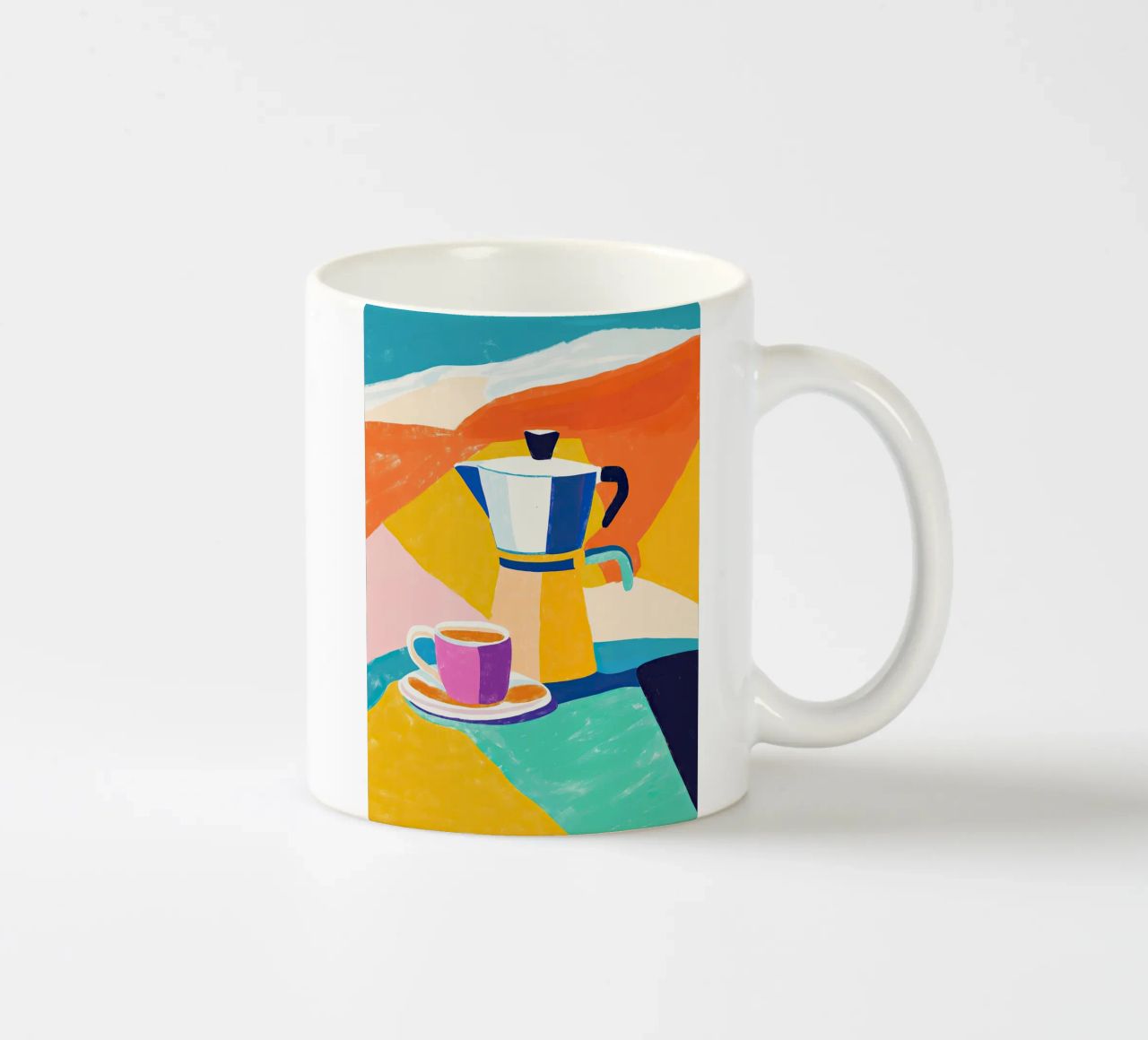 Caffè colorato tazza in ceramica da Nikis Art Studio