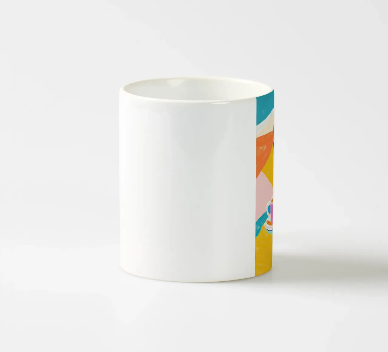 Un café haut en couleur mug en céramique de Nikis Art Studio