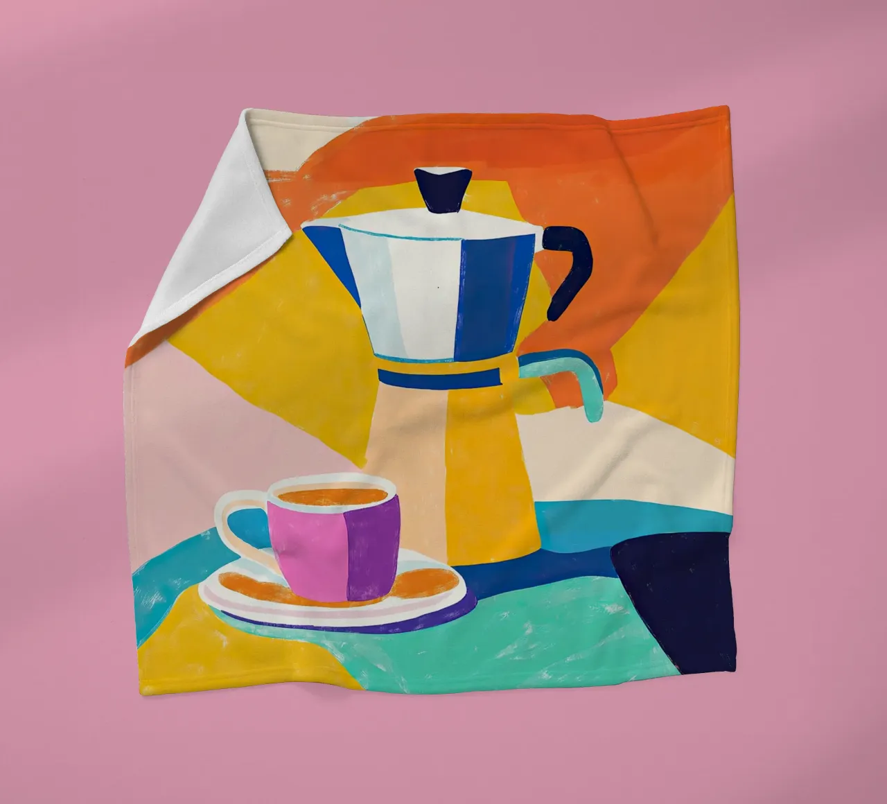 Caffè colorato coperta in pile da Nikis Art Studio