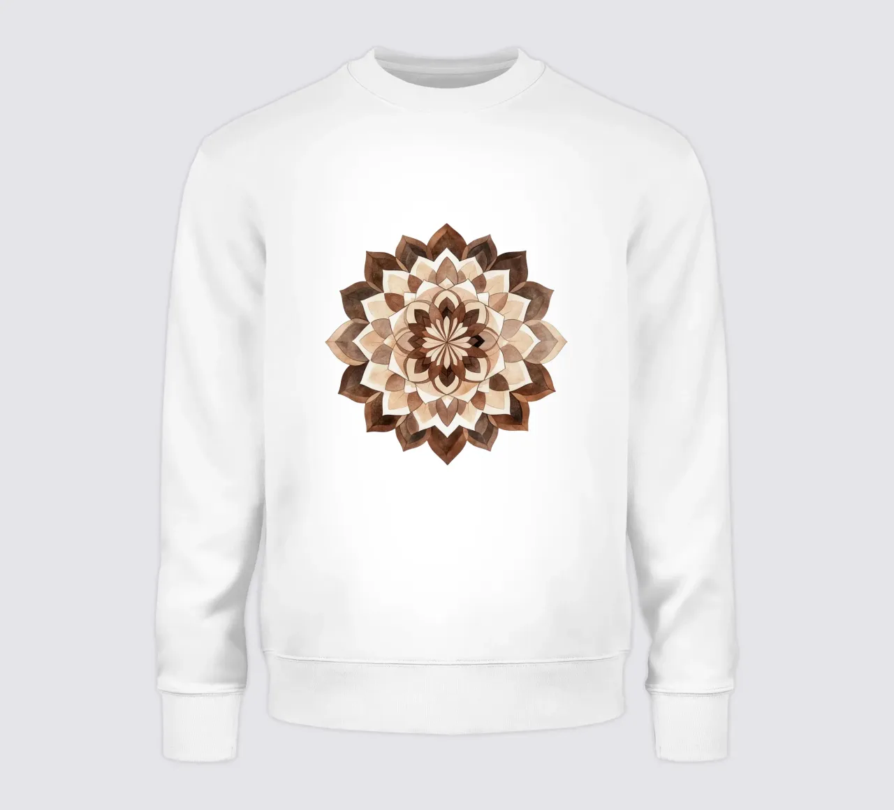 Mandala di moka ad acquerello felpa da Spiritual Touch