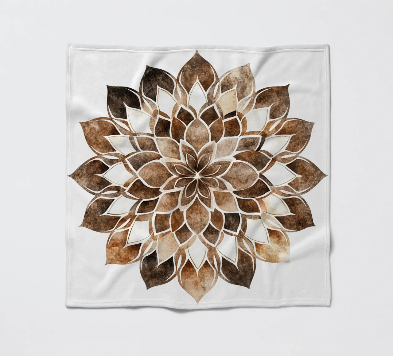 Mandala di moka ad acquerello coperta in pile da Spiritual Touch