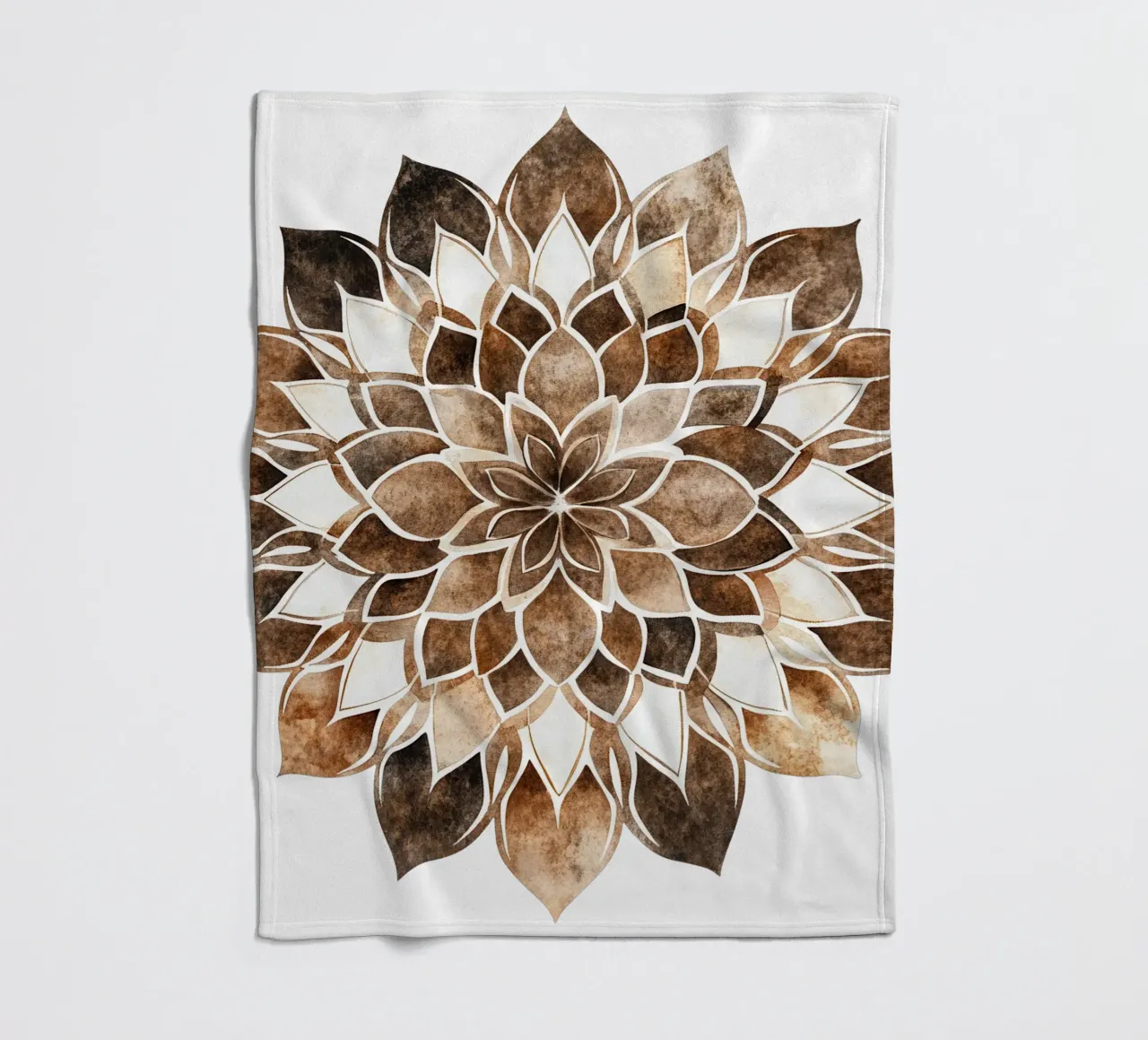 Mandala di moka ad acquerello coperta in pile da Spiritual Touch