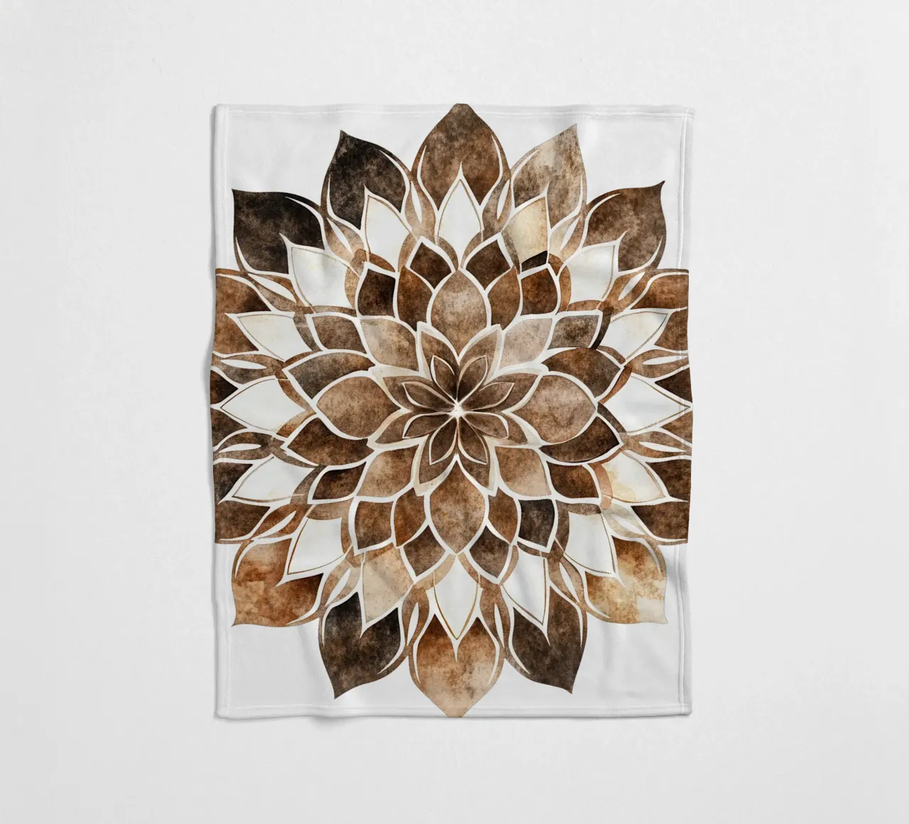 Mandala di moka ad acquerello coperta in pile da Spiritual Touch