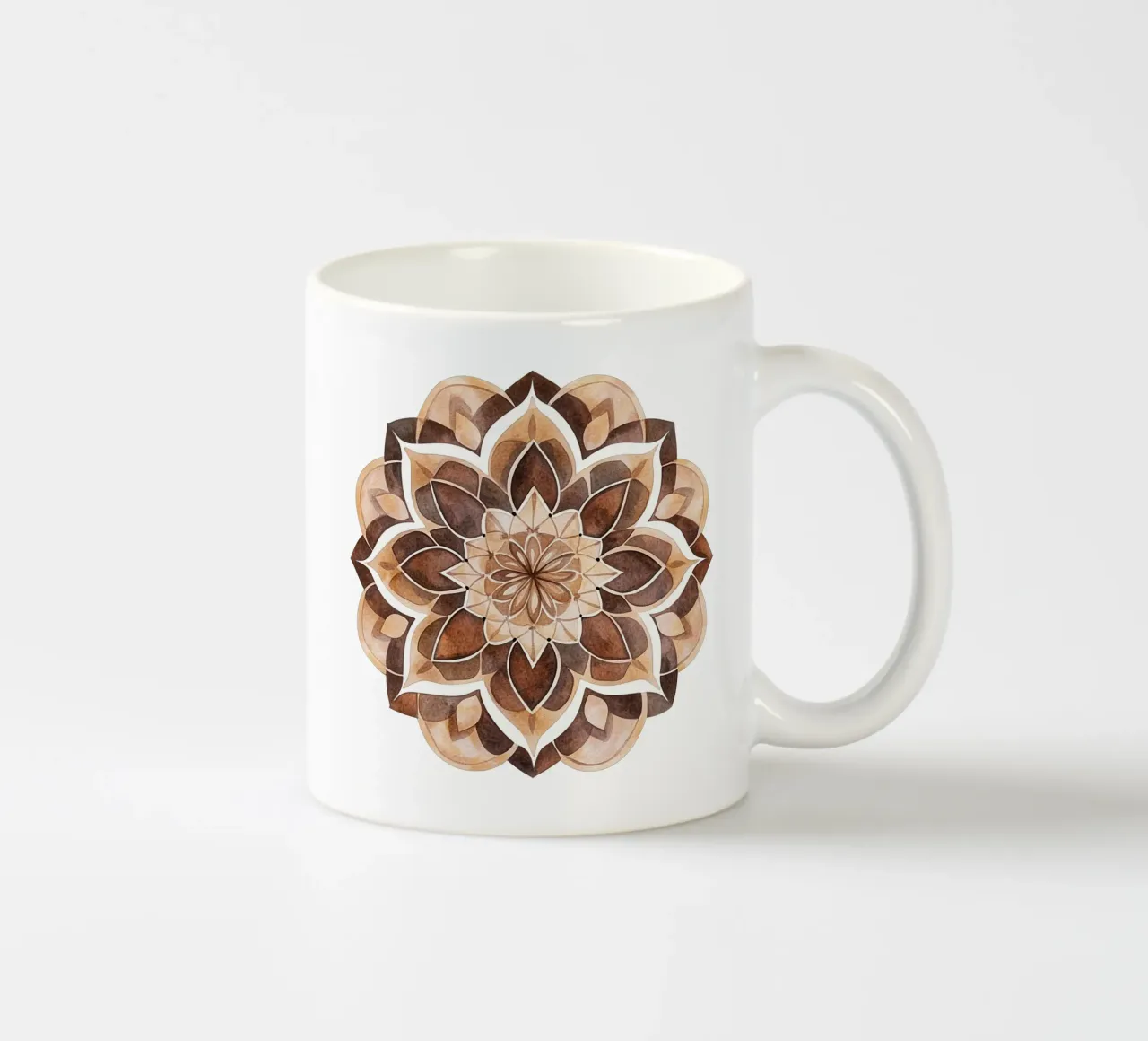 Mandala di moka ad acquerello tazza in ceramica da Spiritual Touch