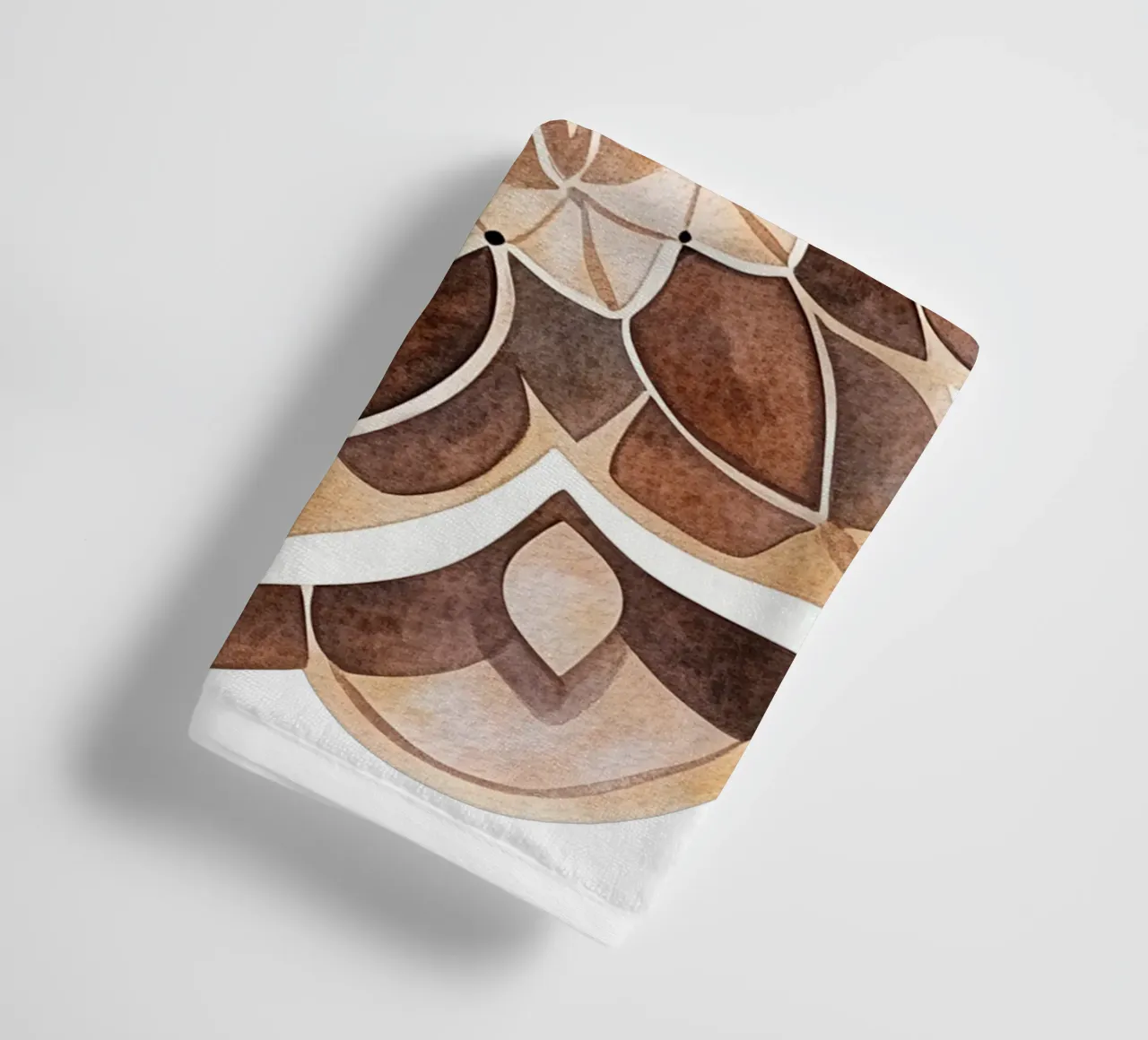 Mandala di moka ad acquerello asciugamano da bagno da Spiritual Touch