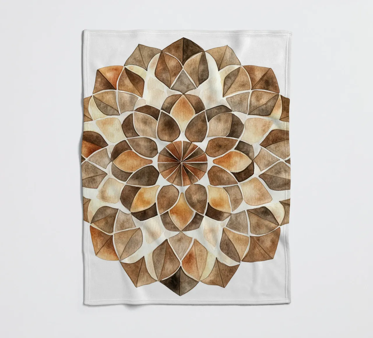 Mandala di moka ad acquerello coperta in pile da Spiritual Touch