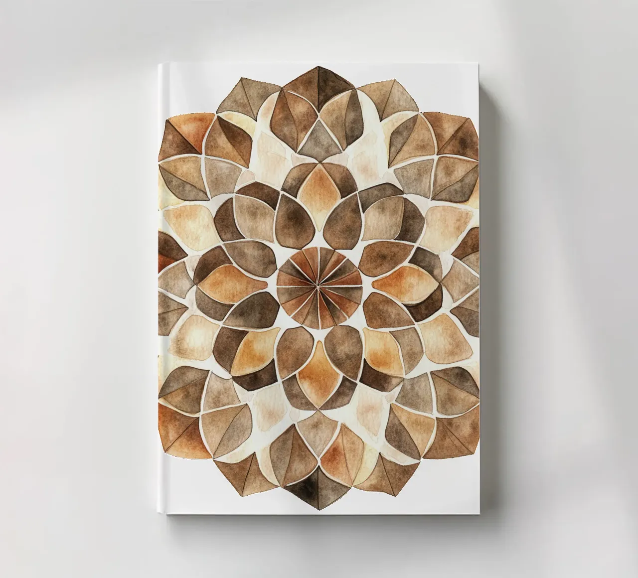 Mandala di moka ad acquerello diario da Spiritual Touch