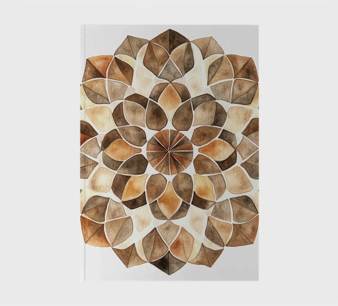 Mandala di moka ad acquerello diario da Spiritual Touch
