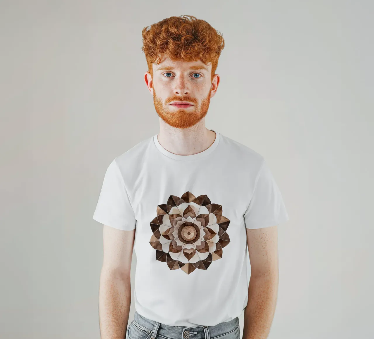 Mandala di moka ad acquerello t-shirt da Spiritual Touch