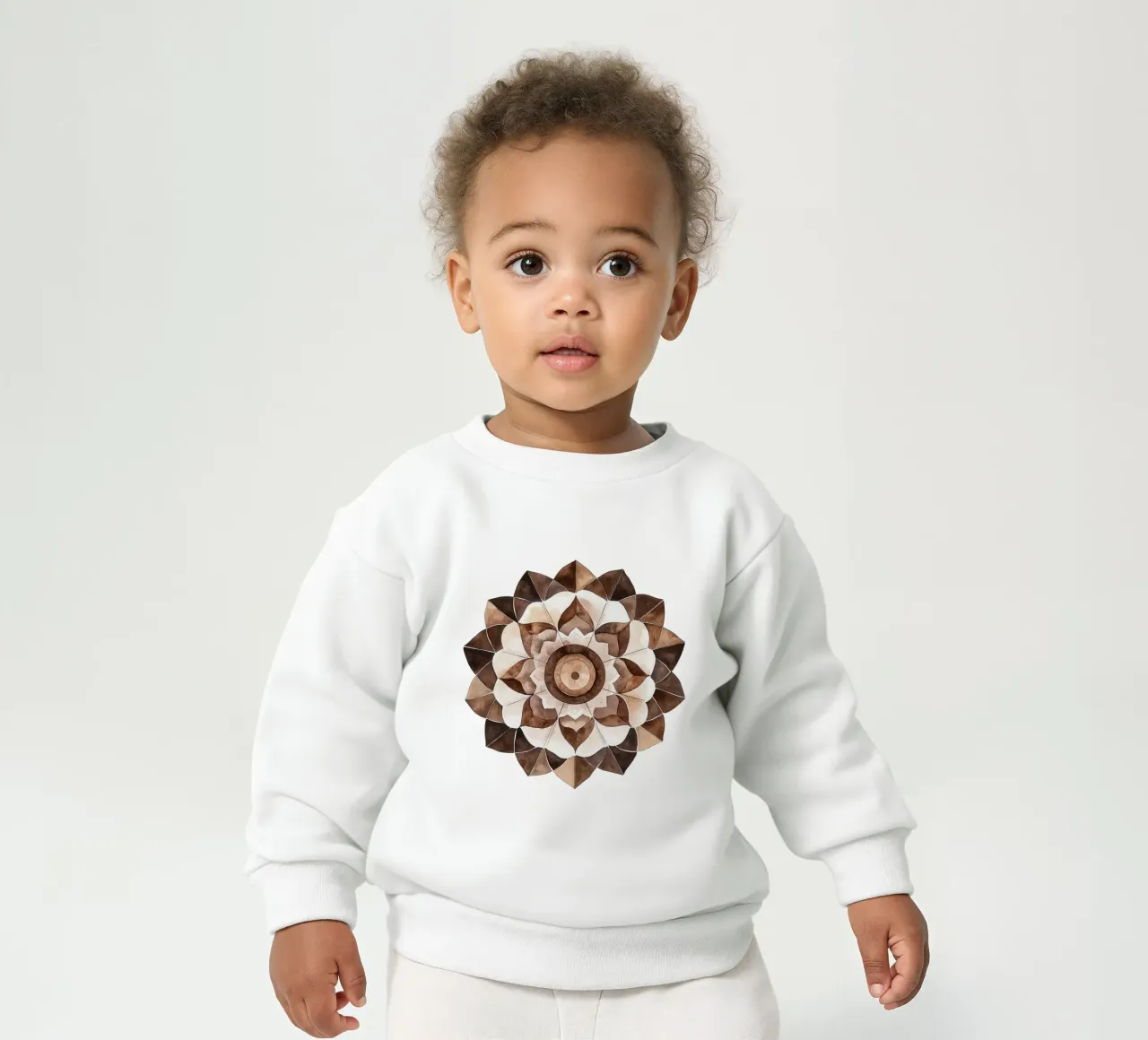 Mandala di moka ad acquerello felpa neonato da Spiritual Touch