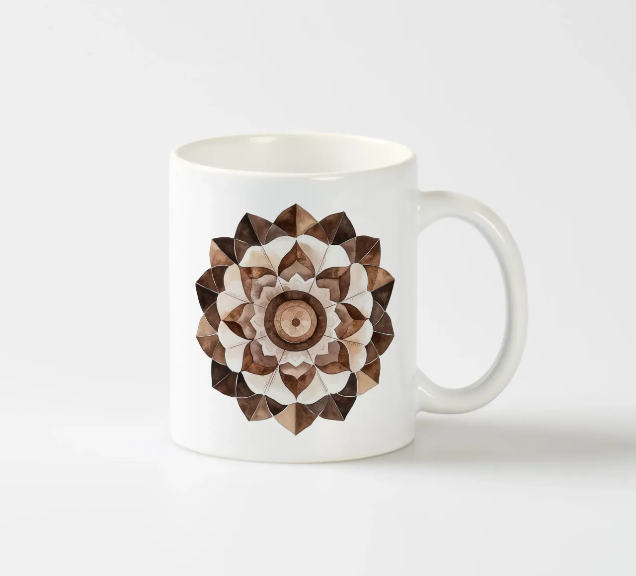 Mandala di moka ad acquerello tazza in ceramica da Spiritual Touch