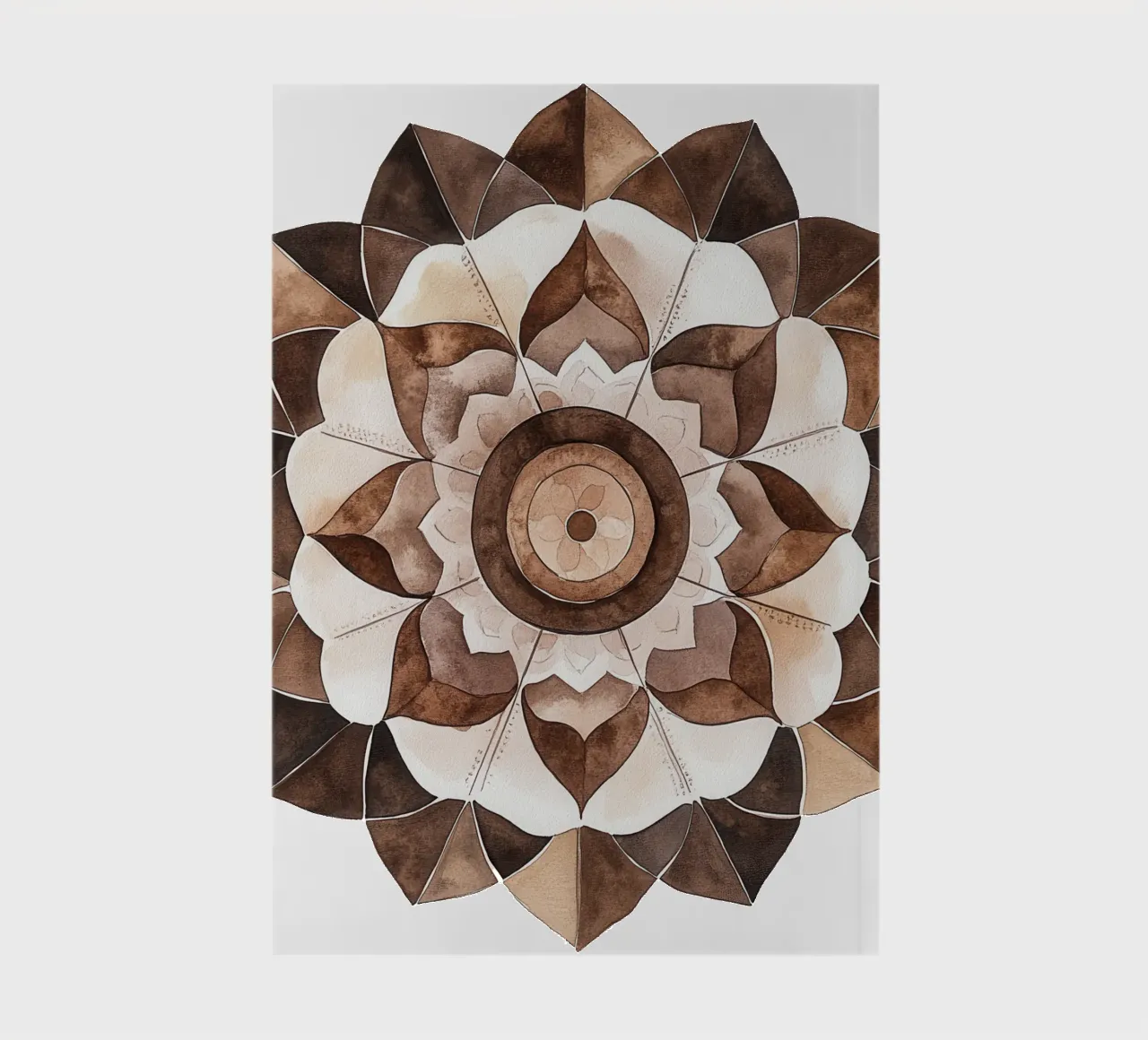 Watercolour Mocha Mandala notebook by Spiritual Touch